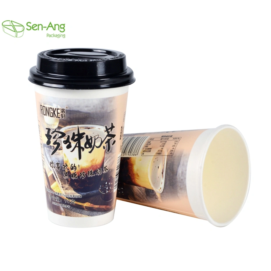 Customized Logo Factory 8 12oz Paper Coffee Cup with Lids