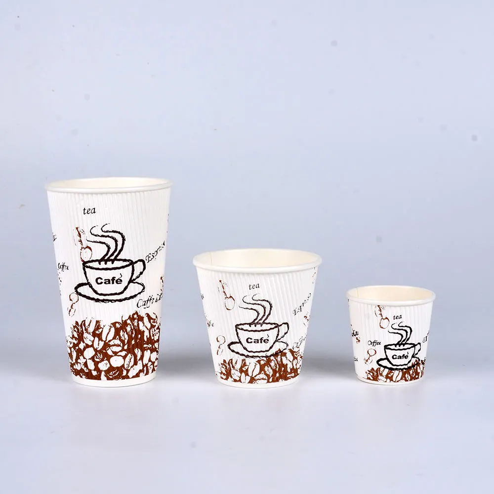 Disposable Eco Friendly Custom Paper Coffee Cups with Lid