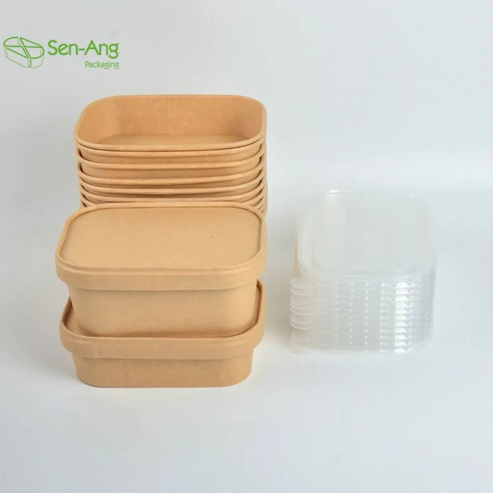 Wholesale Quarter Salad 1100ml Take Out Paper Kraft Bowl