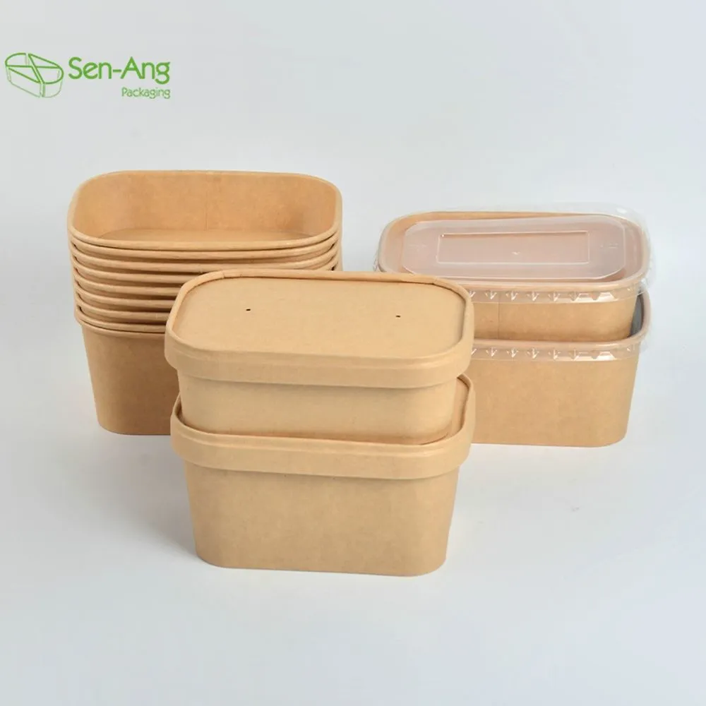 Wholesale Quarter Salad 1100ml Take Out Paper Kraft Bowl - Image 3