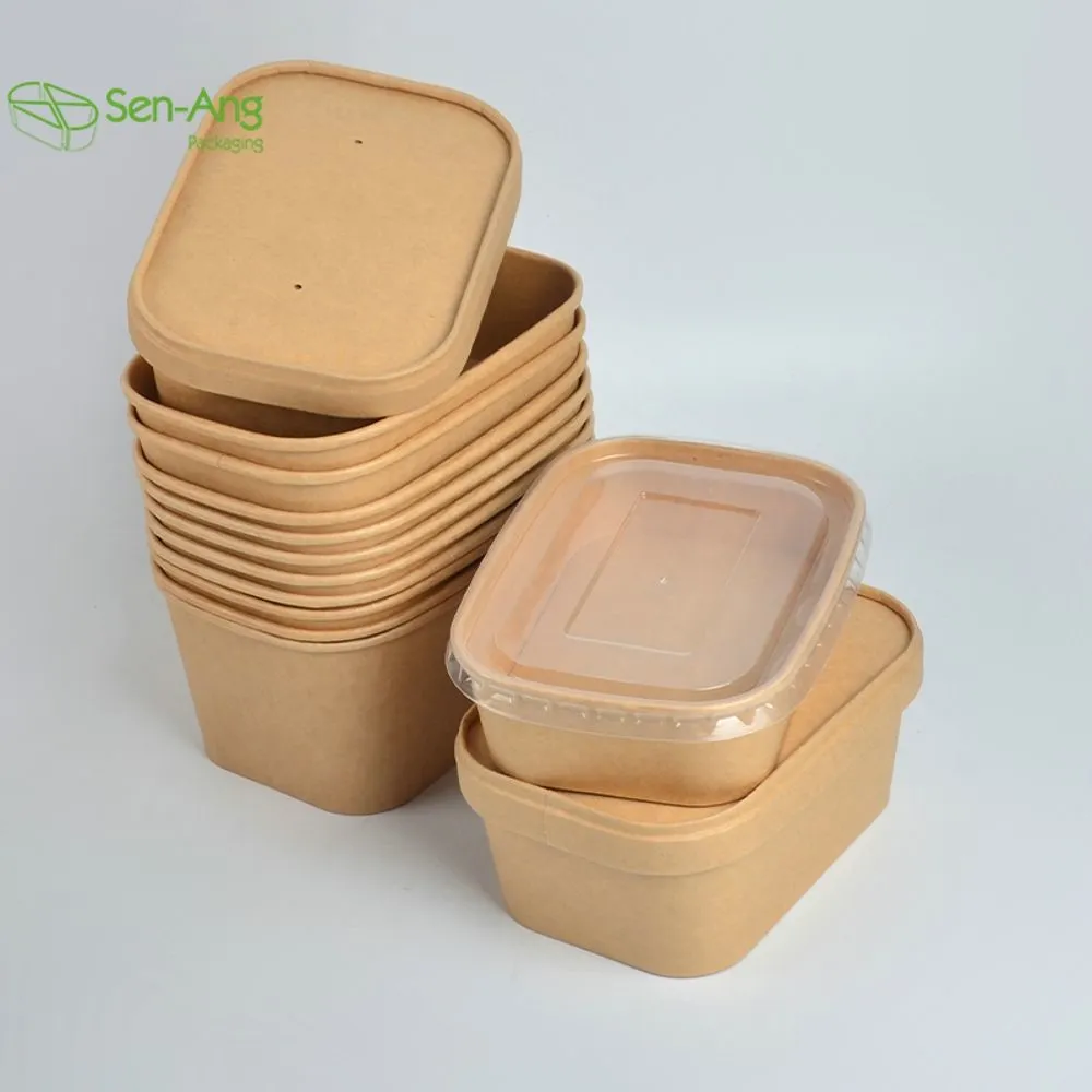 Wholesale Quarter Salad 1100ml Take Out Paper Kraft Bowl - Image 4