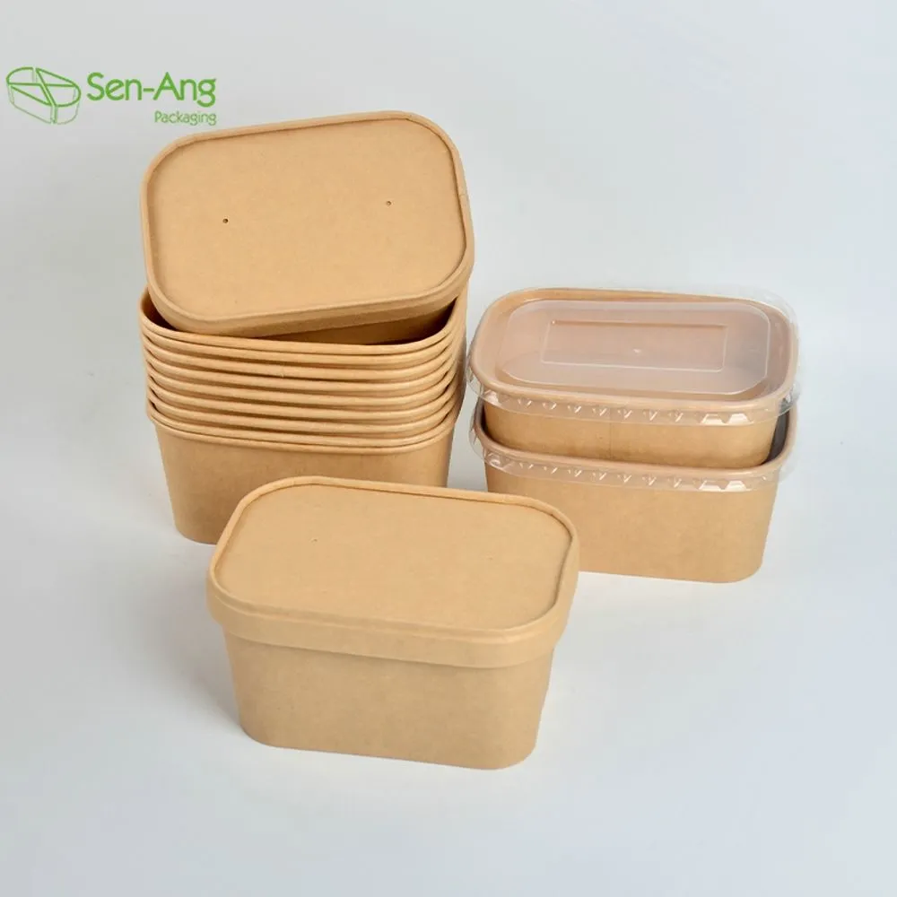 Wholesale Quarter Salad 1100ml Take Out Paper Kraft Bowl - Image 5