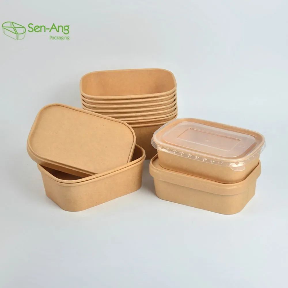 Wholesale Quarter Salad 1100ml Take Out Paper Kraft Bowl - Image 6