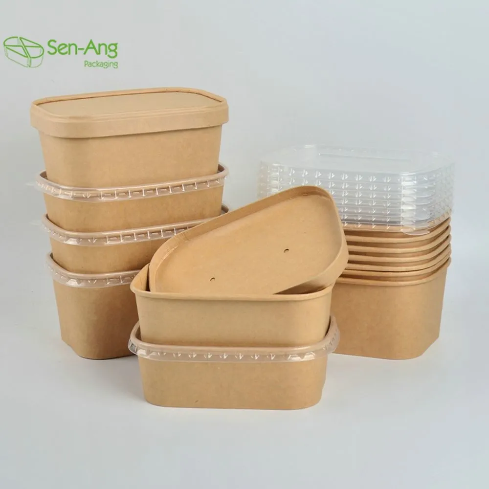 Wholesale Quarter Salad 1100ml Take Out Paper Kraft Bowl - Image 9