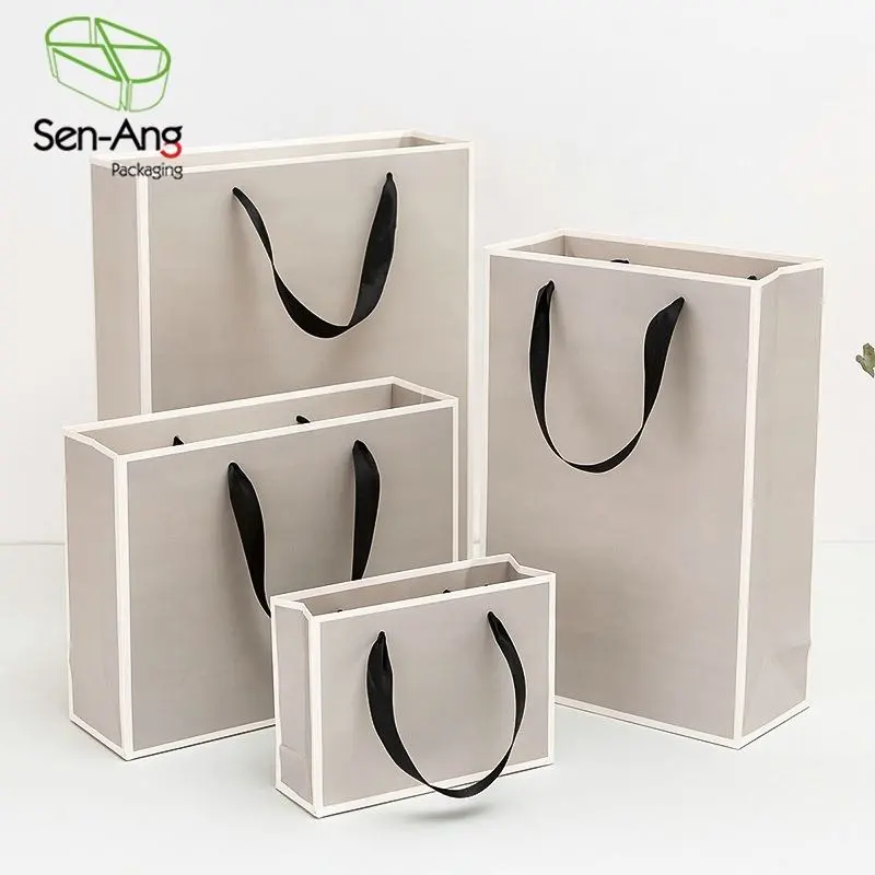 Custom Print White Pink Black Brown Kraft Paper Bag