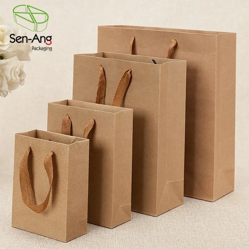 Custom Print White Pink Black Brown Kraft Paper Bag - Image 3