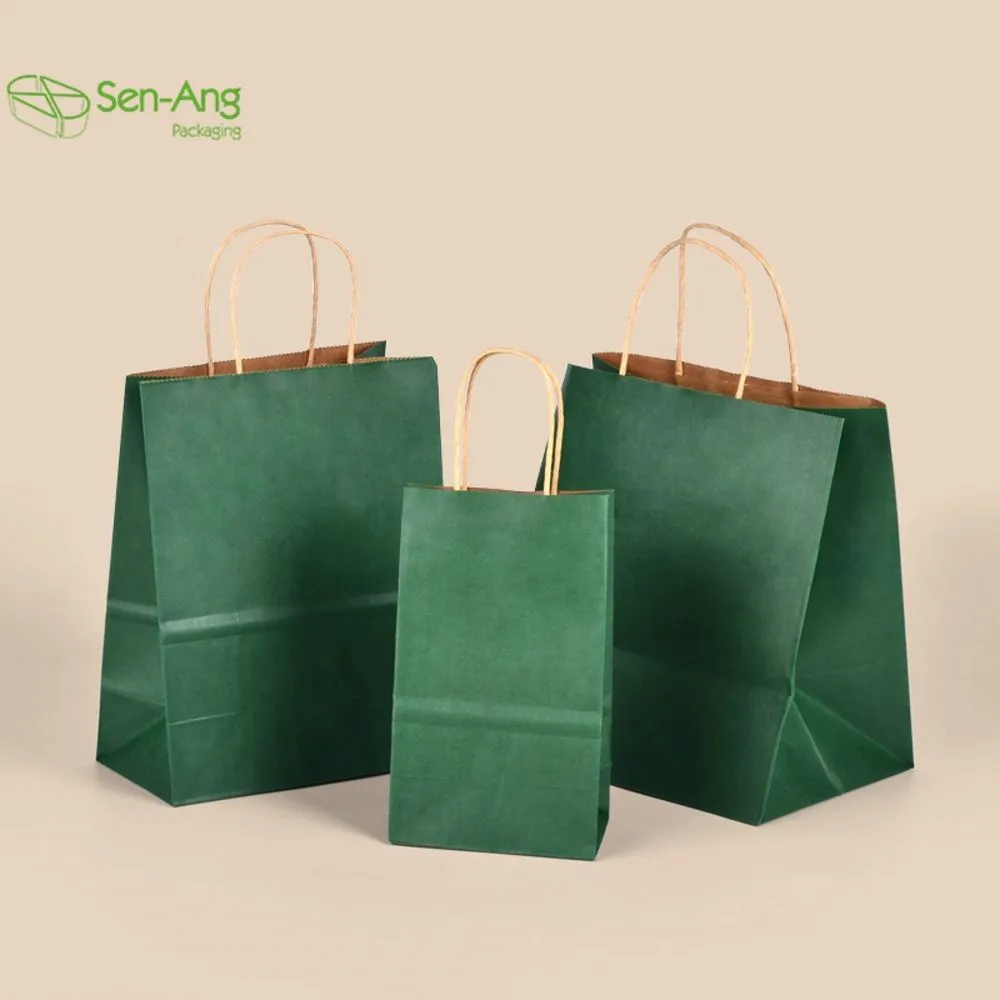 Eco Friendly Cheap Kraft Handle Custom White Paper Bag with Logo - Image 3