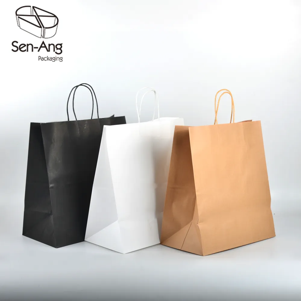 In Stock Kraft Cosmetic Shopping Packaging Trace Paper Bag