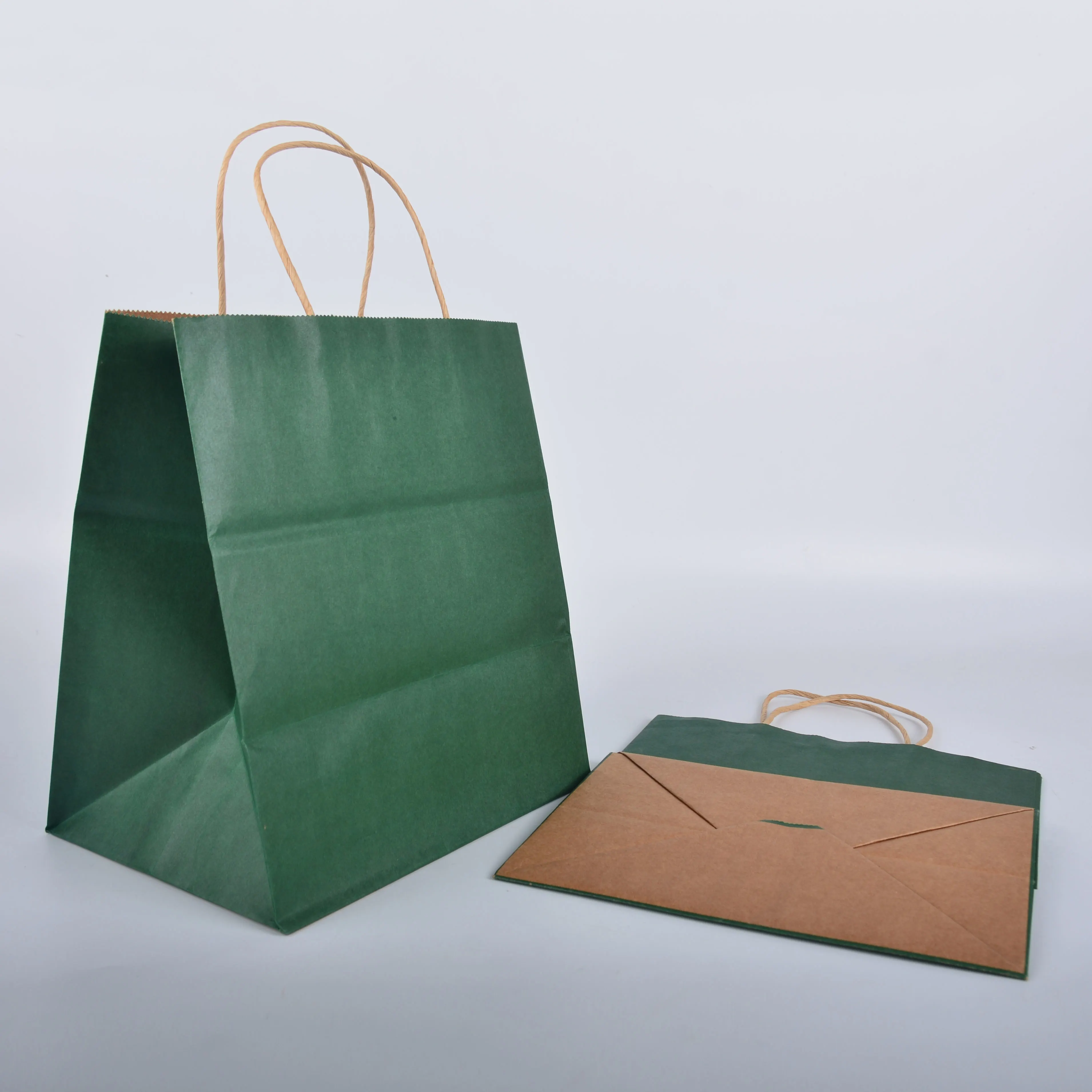 Custom Paper Bag with Handle Brown Paper Bag Kraft Paper Bag - Image 7