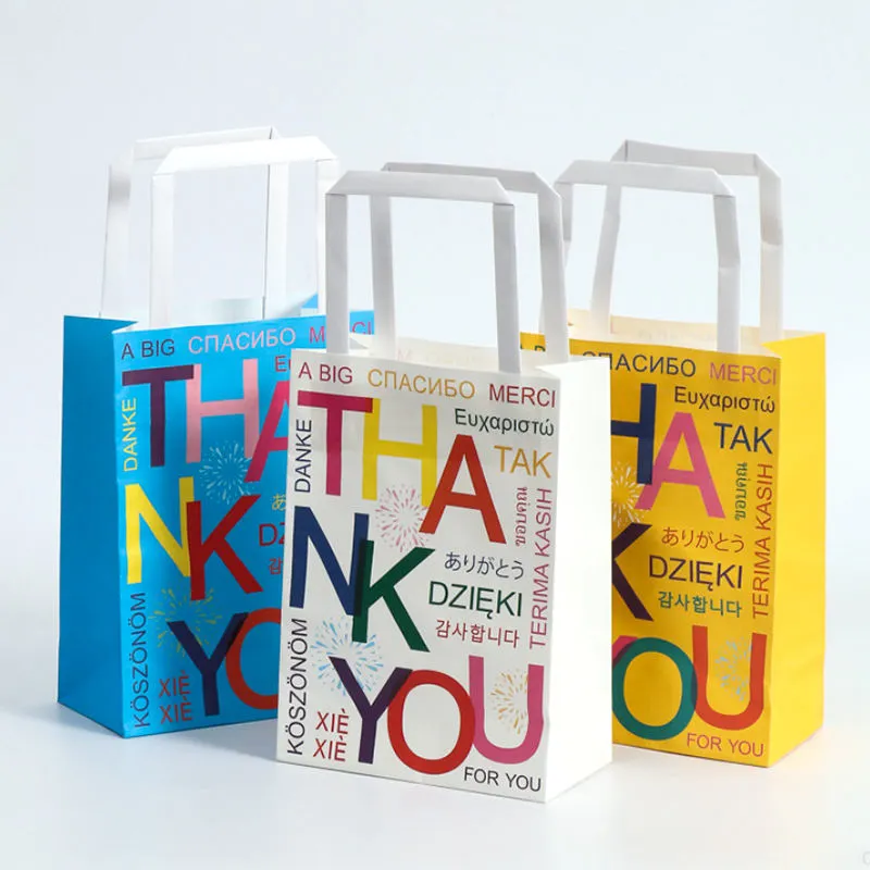 Custom Kraft Handle Mini To Go Paper Bag Paper Shopping Bag