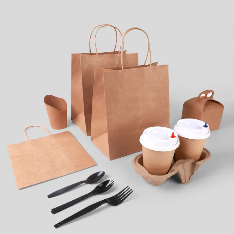 Custom Logo New Arrival Kraft Shopping Paper Bag with Design