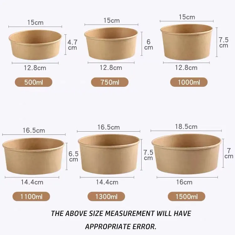 Custom Paper Salad Bowl Factory Direct Sale Take Away Round Bowl - Image 8