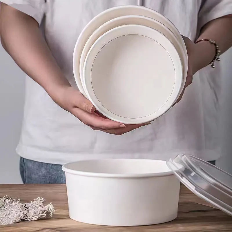 Custom Paper Salad Bowl Factory Direct Sale Take Away Round Bowl - Image 9
