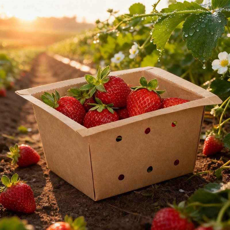 Heatseal Paper Box for Vegetable & Fruit Packaging Paper Produce Container - Image 5