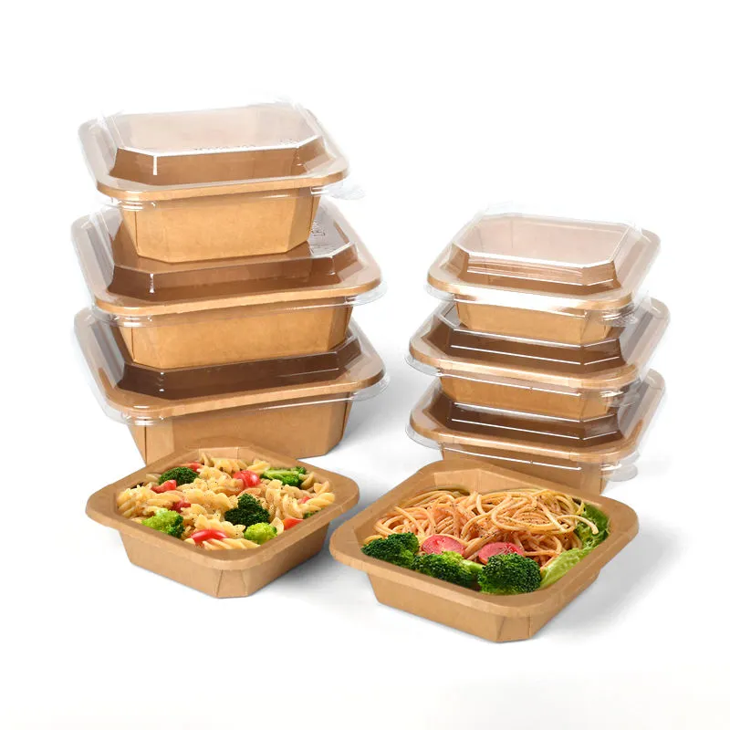 500ml Kraft Paper Octagonal Paper Box with Lid