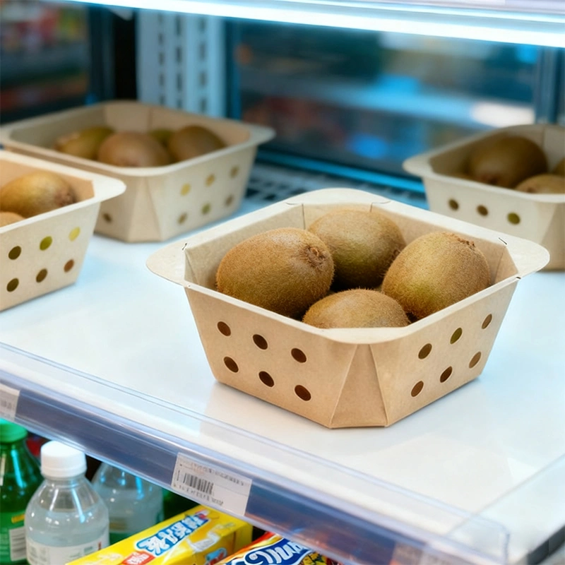 Wholesale Rectangle Laminated Paper Fruit Boxes Mutli Size Fruit Packaging