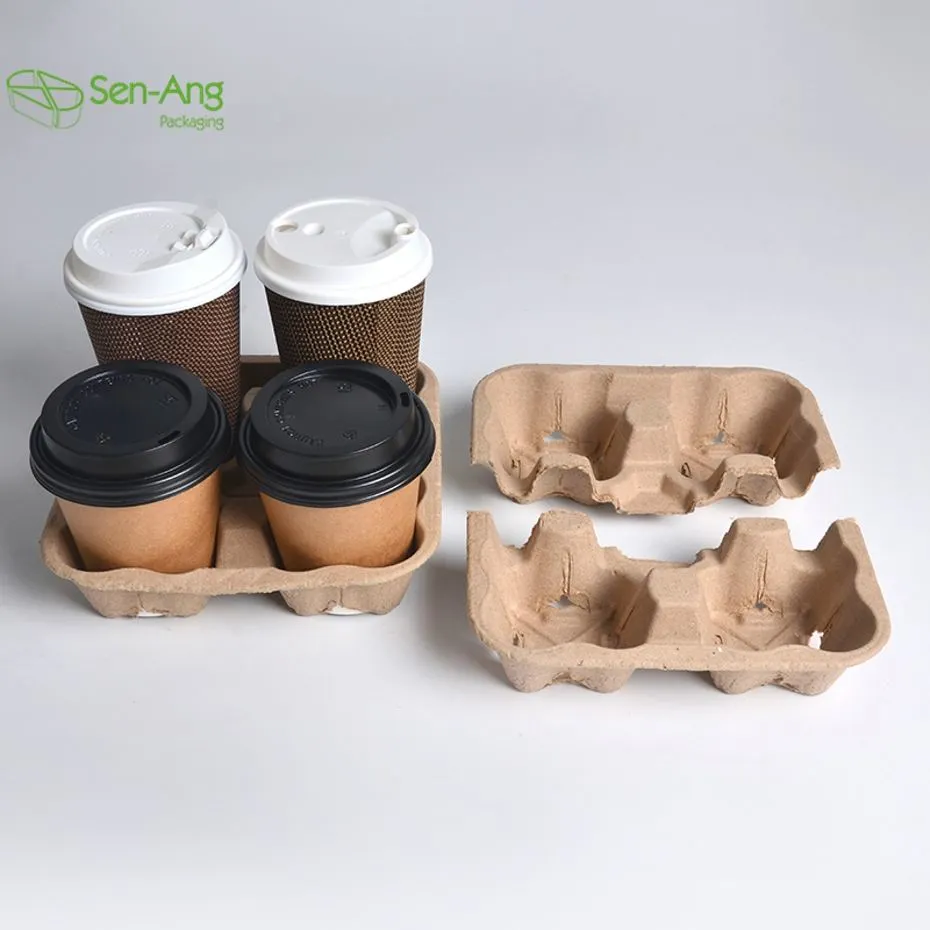 Take Away Drink Carrier Sugarcane Cup Holder For Coffee - Image 7