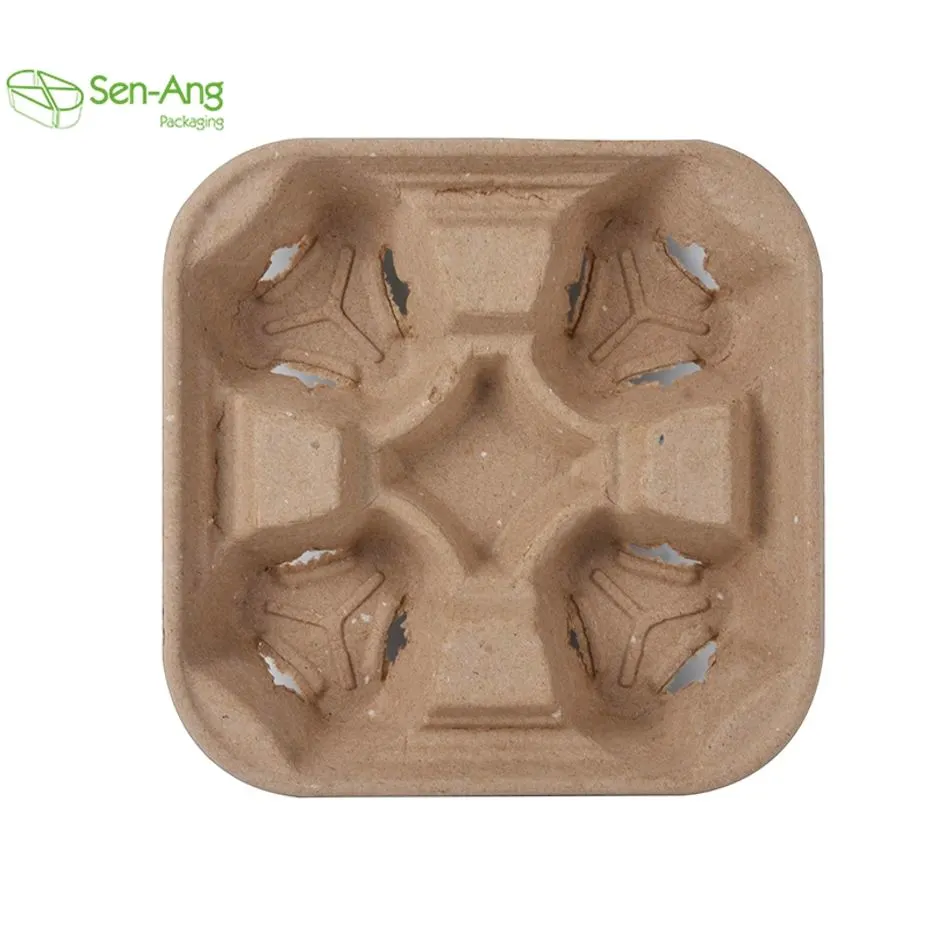 Disposable To Go Cardboard Paper Cup Carrier Coffee Cup Holder - Image 6