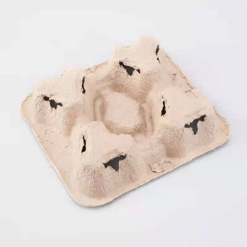 Disposable 2 4 Coffee Drink Sugarcane Pulp Cup Carrier Holder Tray - Image 6