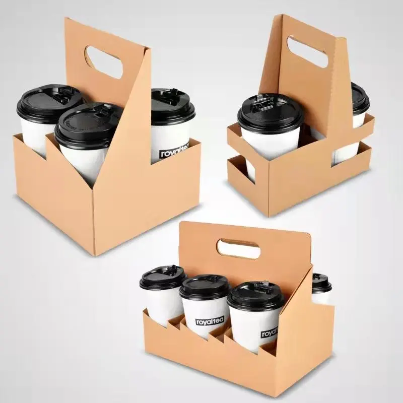 New Arrival Travel Cardboard Standing Corrugated Paper Cup Holder