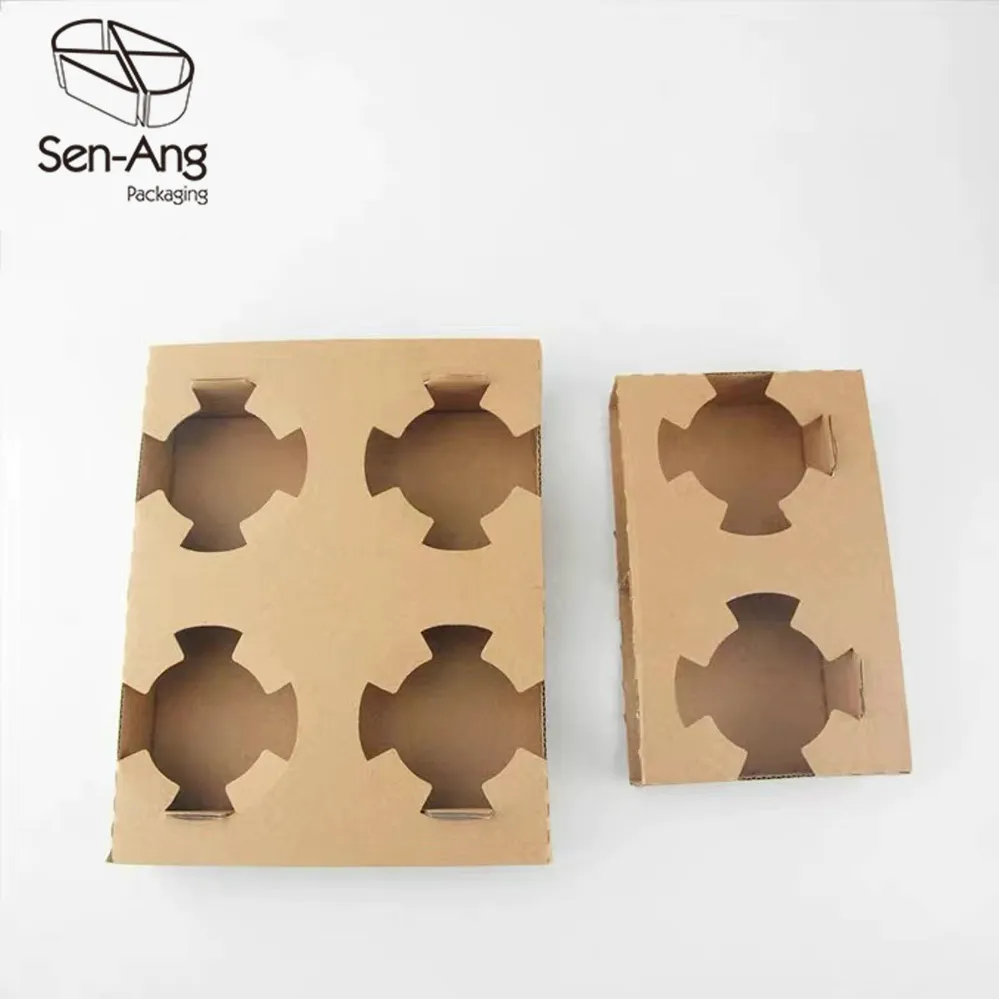 Fashion Corrugated Cardboard Paper Drink Cup Holder