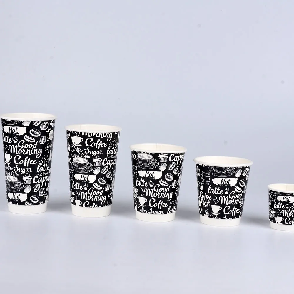 Eco Friendly Printed Logo Take Away Paper Coffee Cup 8oz 12oz Paper Cup