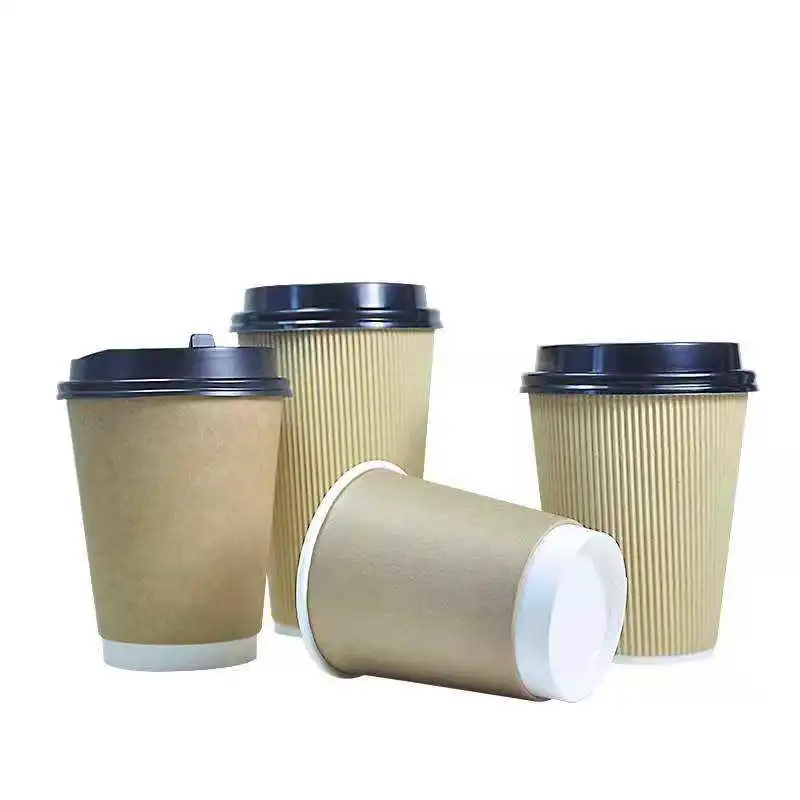 Disposable Carton Takeaway Printed Double Wall Coffee Paper Cup