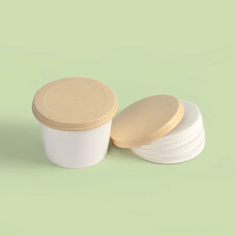 Disposable 16oz Kraft Ripple Wall To Go Paper Coffee Cups with Lid