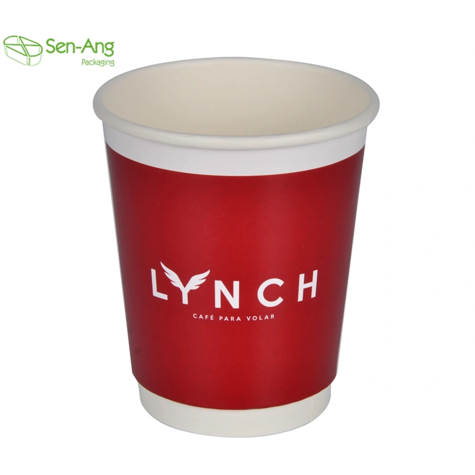 Disposable Customized Wall Kraft with Lid Double Layer Coffee Paper Cup