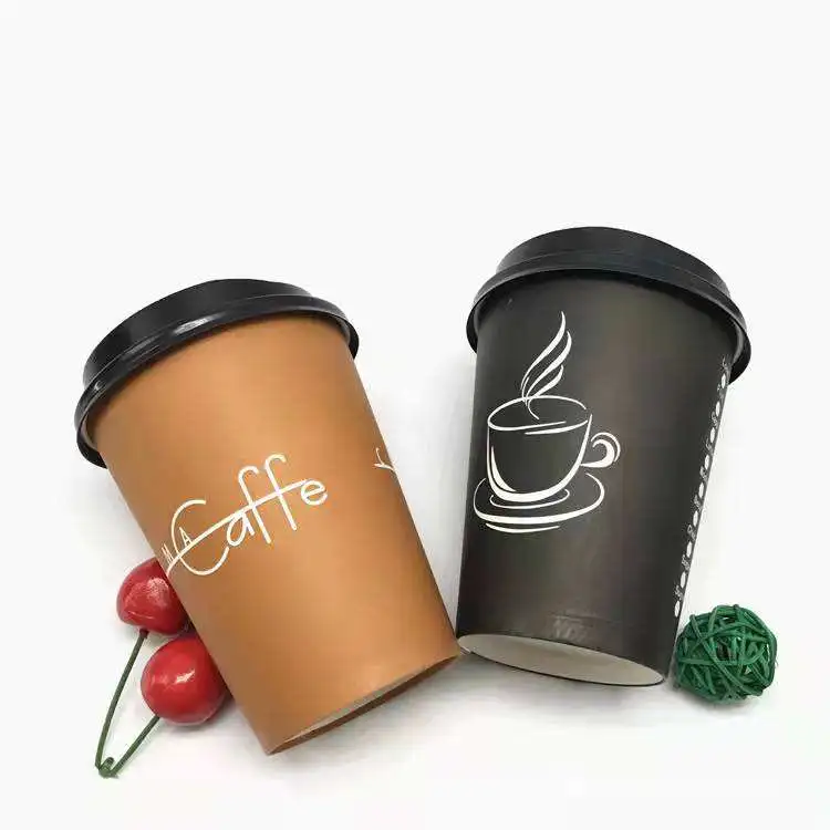 Eco Friendly Printed Logo Take Away 8oz 12oz Paper Cup - Image 3