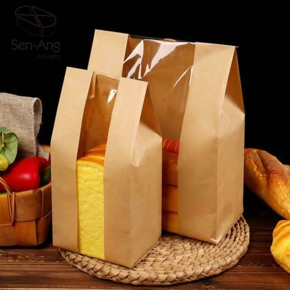 New Product Kraft Paper Packing Pack Disposable Bread Bag