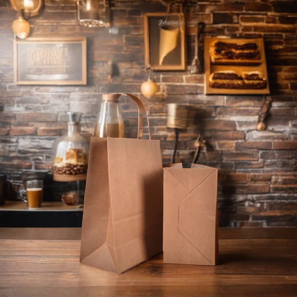 Custom Wholesale Kraft Paper Bag Gift Bag Twisted Handle Shopping Bag