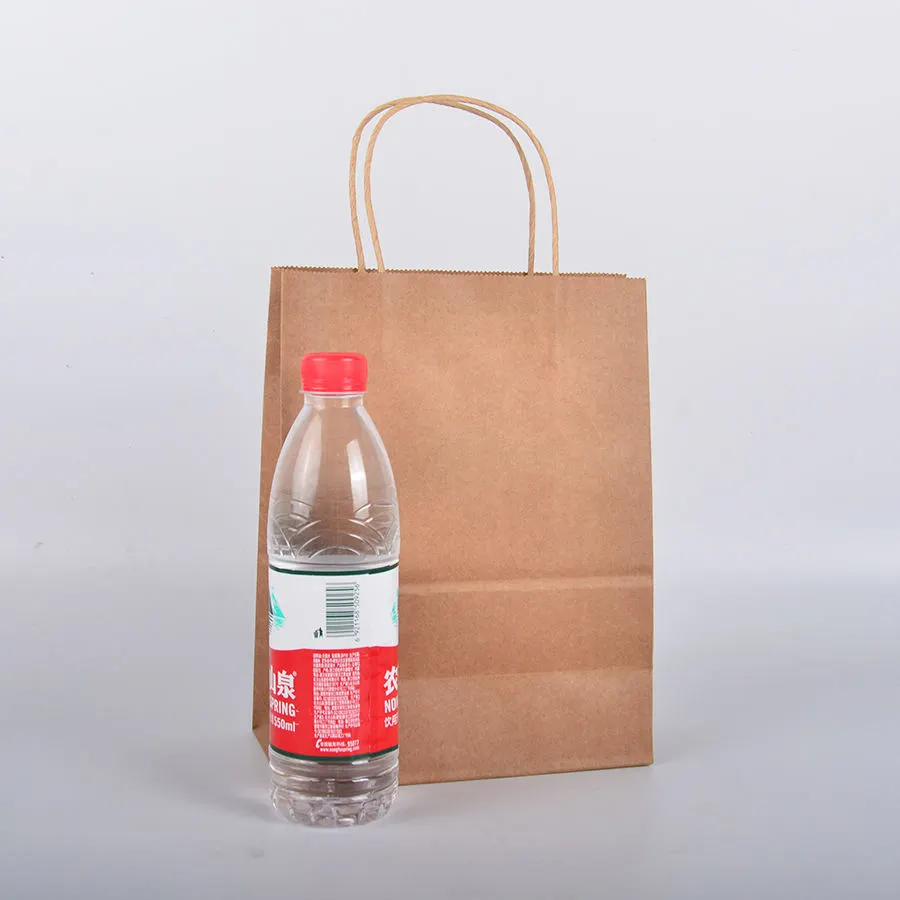 Custom Wholesale Kraft Paper Bag Gift Bag Twisted Handle Shopping Bag - Image 5