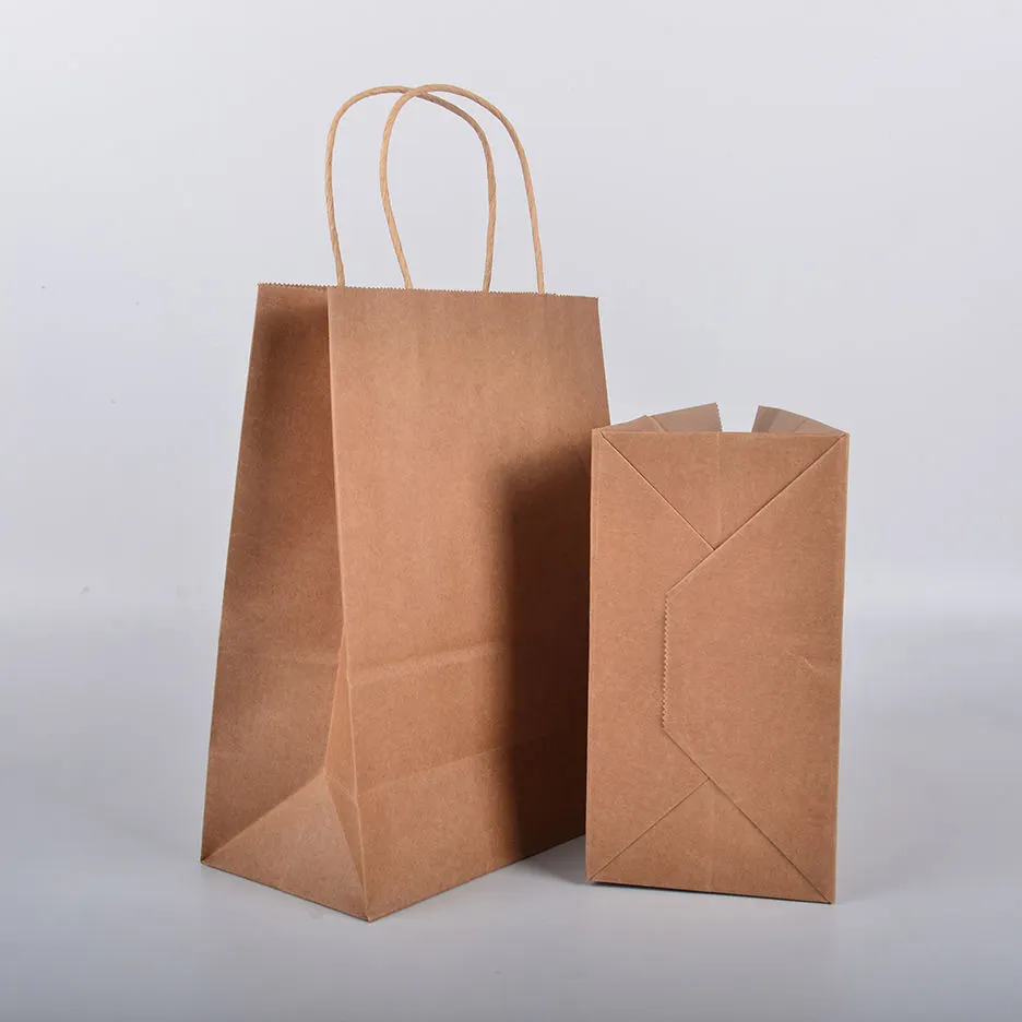 Custom Wholesale Kraft Paper Bag Gift Bag Twisted Handle Shopping Bag - Image 7