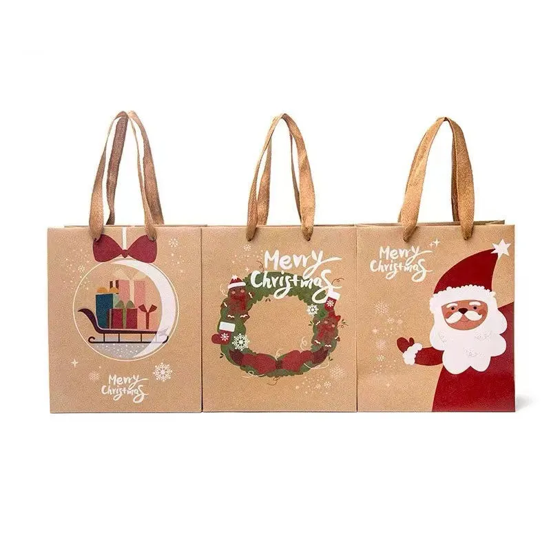 Custom Kraft Paper Bags Christmas Paper Gift Bags