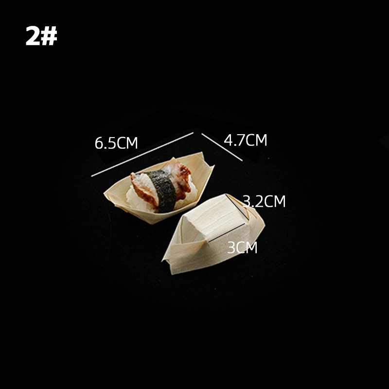Disposable Natural Biodegradable Sushi Wooden Boat Tray