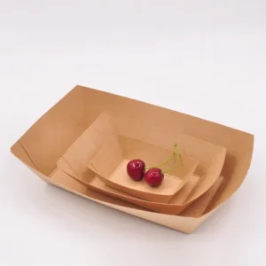 Disposable Paper Eco Biodegradable Disposable Kraft Paper Food Container