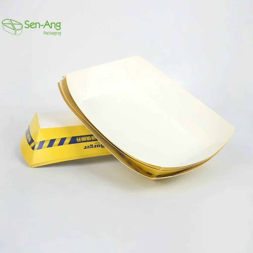 New Design Disposable Fast Food Snack French Fry Kraft Paper Boat Tray - Image 6