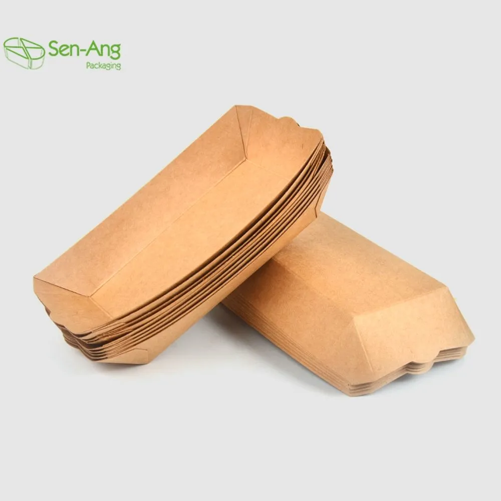 New Design Disposable Fast Food Snack French Fry Kraft Paper Boat Tray - Image 8