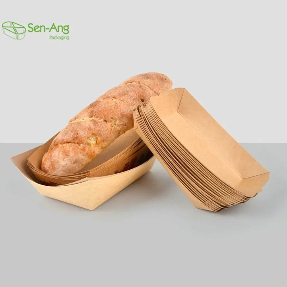 Promotion Kraft Ship Type Paper Tray Takeaway Boat Shape Tray - Image 6