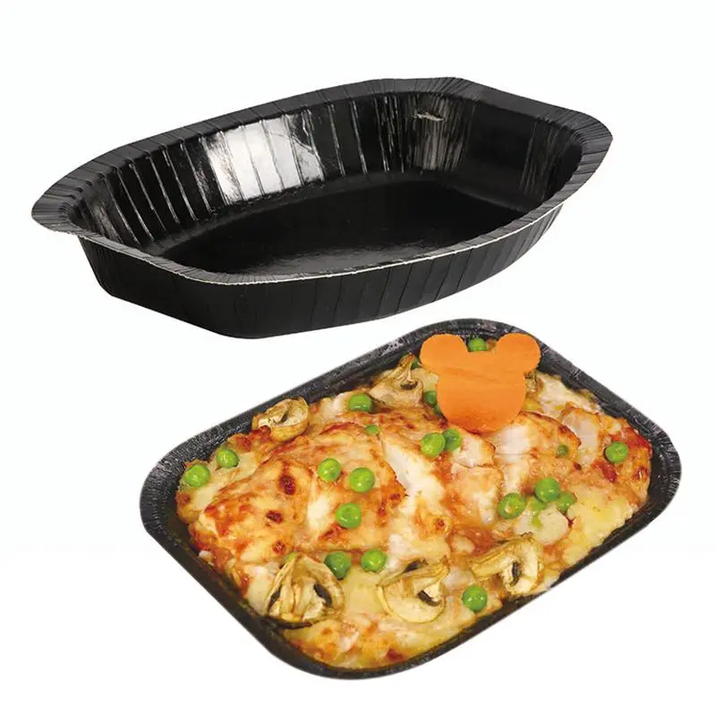 High Temperature Resistance Cardboard Tray Paper Food Oven Tray for Baking
