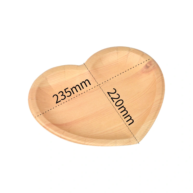 Customized Wood Grain Paper Plate Disposable Paper Plate for Food - Image 11