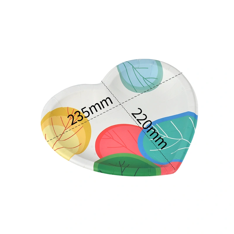 Customized Wood Grain Paper Plate Disposable Paper Plate for Food - Image 12