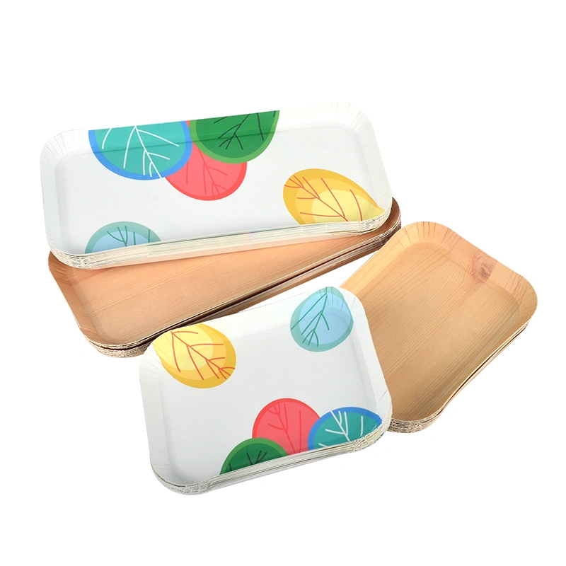 Wholesale Custom Disposable Biodegradable Paper Plate Floral Cake Birthday Plate - Image 4