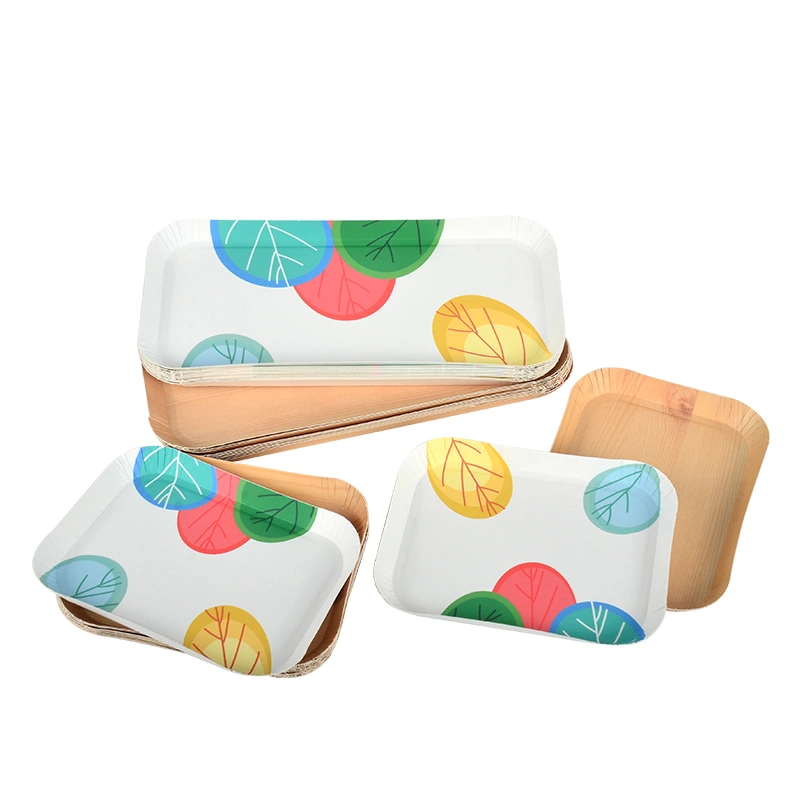 Wholesale Custom Disposable Biodegradable Paper Plate Floral Cake Birthday Plate - Image 5