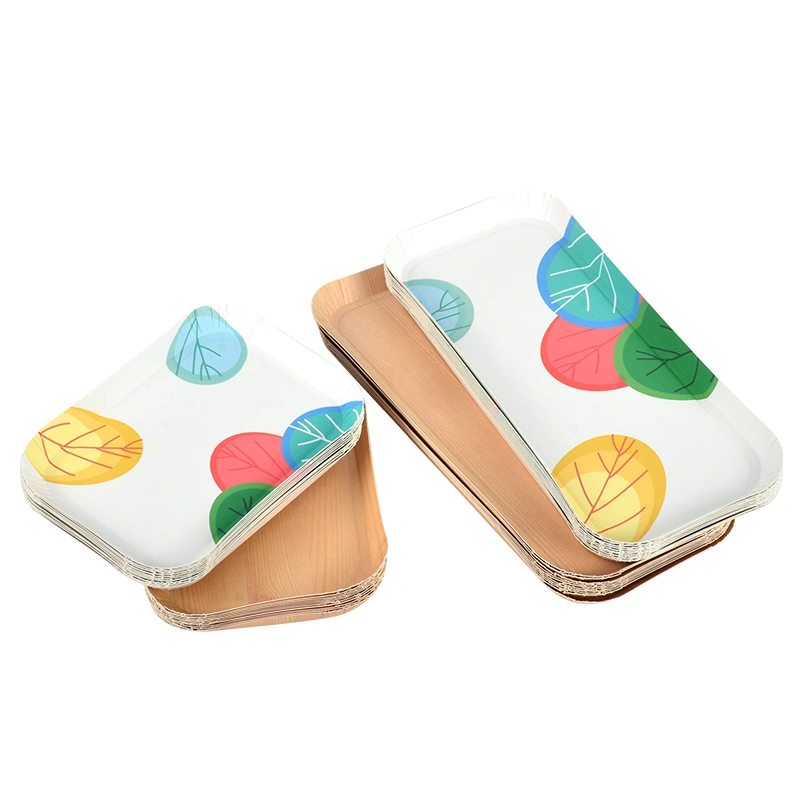 Wholesale Custom Disposable Biodegradable Paper Plate Floral Cake Birthday Plate - Image 8