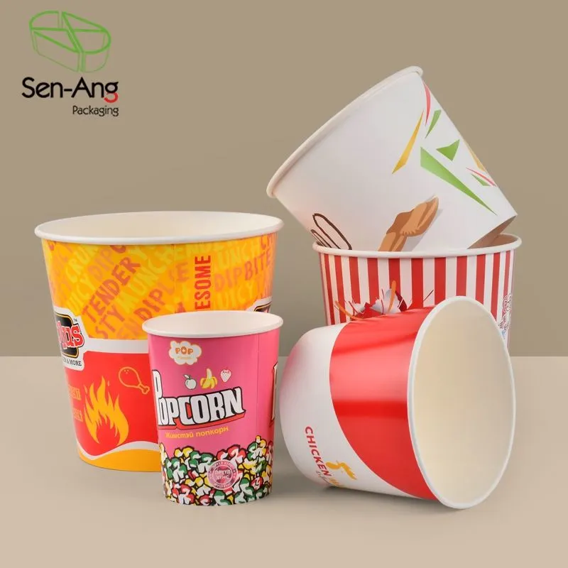 Customized Disposable Paper Fried Chicken Buckets with Lid - Image 3
