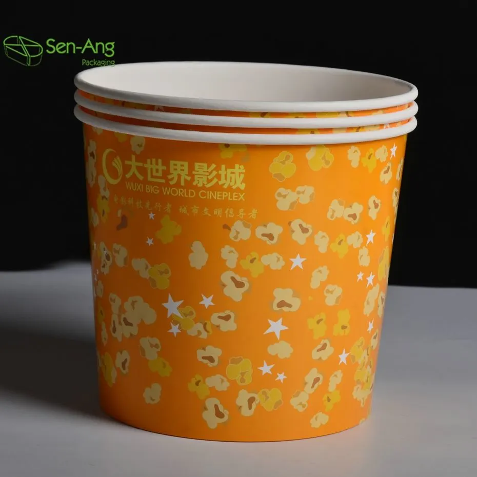 Customized Factory Wholesale Paper Buckets for Popcorn