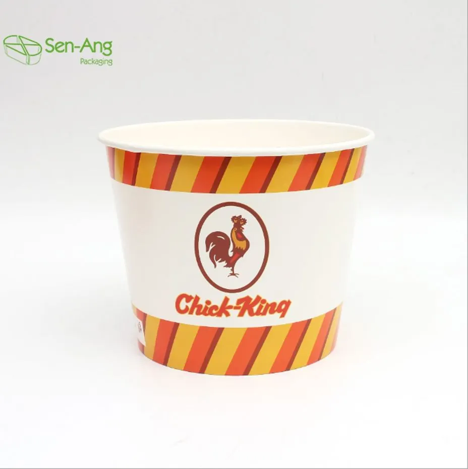 Disposable Paper Chicken Buckets Fried Chicken Buckets with Lid - Image 3