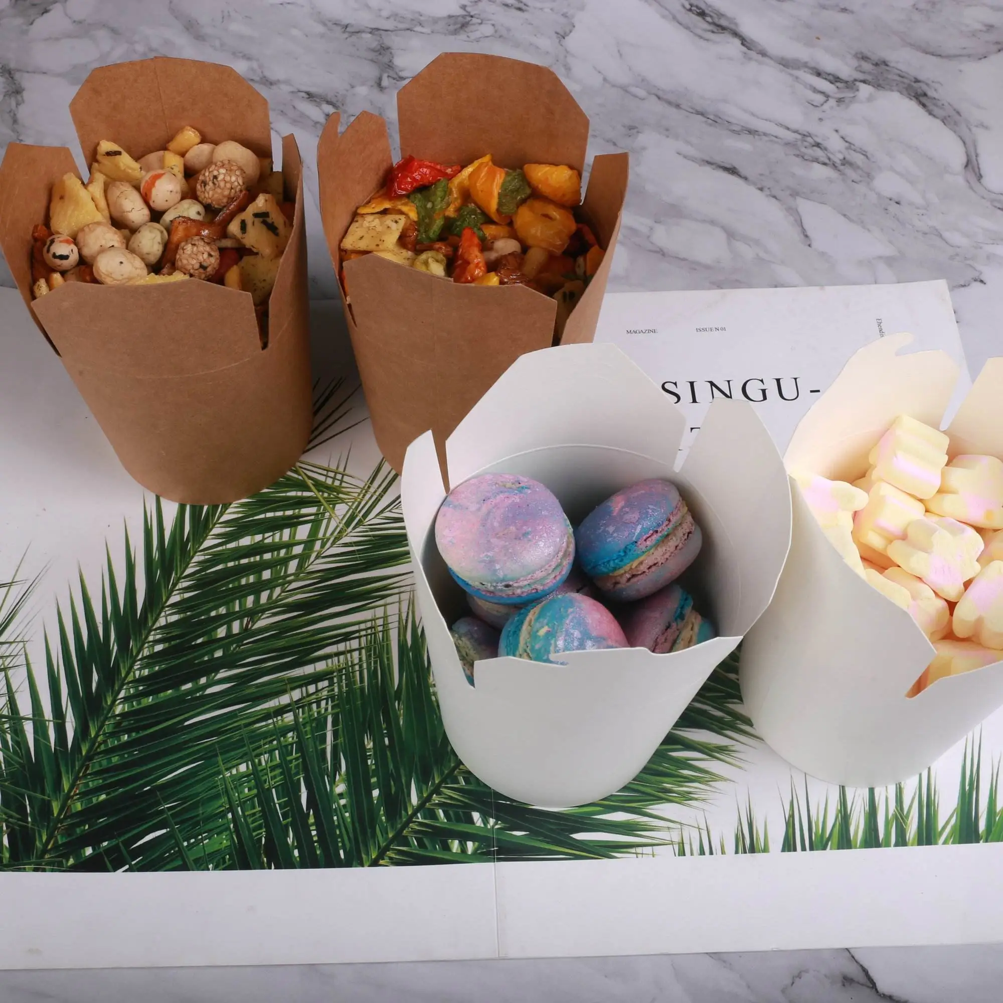 Take Out Pasta Box Storage Sushi Rice Paper Noodle Away Food Box - Image 9